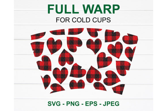 Buffalo Plaid Heart Starbucks Cup SVG — Graphics for Crafts