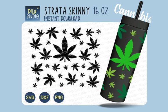 Cannabis Weed Strata Wrap SVG PNG Cricut Graphics