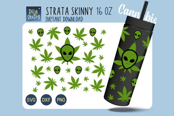 Cannabis Weed Tumbler Strata SVG Cricut Graphics