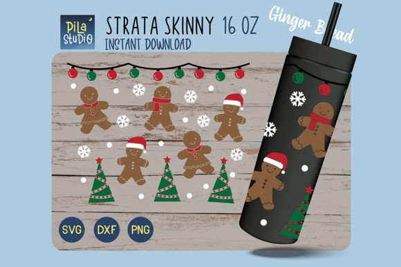 Christma Ginger Bread Strata SVG PNG: Graphics & Illustrations