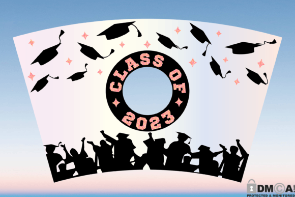 Class of 2023 24oz Venti Cup Wrap SVG: Graphics & Print Templates