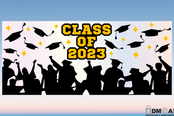 Class of 2023 Glass Wrap SVG: Graphics & Print Templates