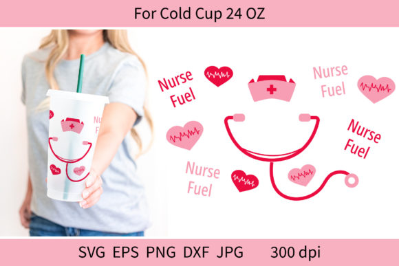Cold Cup Wrap for Medical Tumbler SVG: Graphics for Crafts & Branding