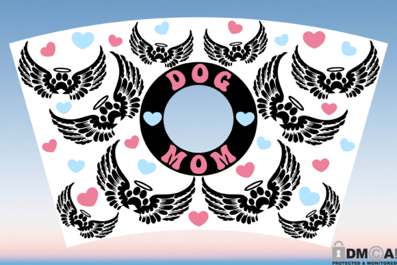 Dog Mom 24oz Venti Cup Wrap SVG: Graphics & Print Templates