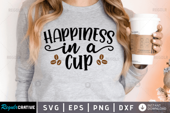 FREE Happiness in a Cup SVG Design: Graphics for Crafts & Brand Joy