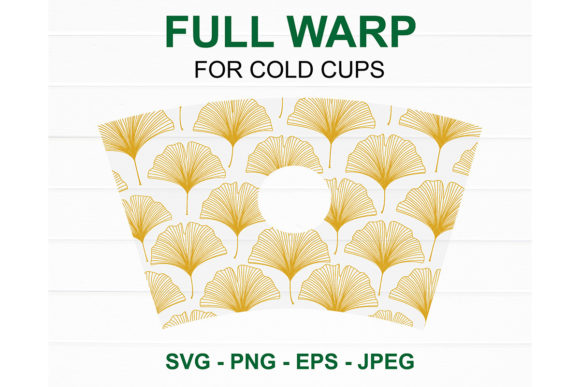 Ginko Leaves Starbucks Cup Svg: Graphics for Crafts & Branding