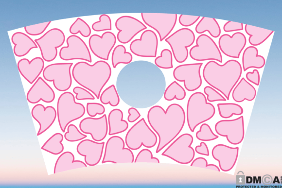 Groovy Heart 24oz Venti Cup Wrap SVG: Graphics & Print Templates