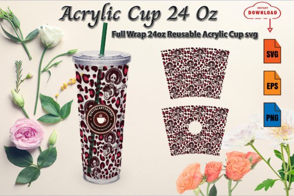 Halloween Full Wrap 24oz Acrylic Cup Graphics