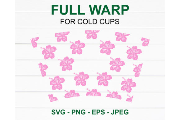 Hibiscus Starbucks Cup SVG: Graphics for Crafts Sellers