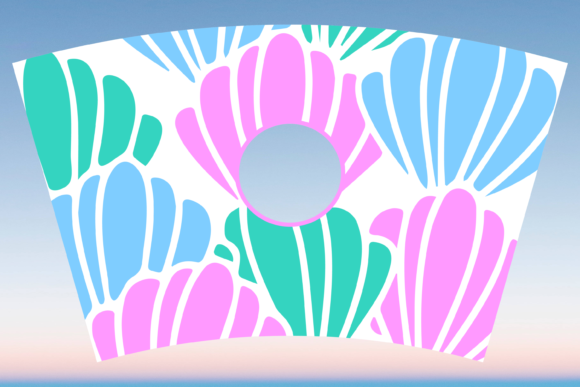 Mermaid Sea Shells Starbucks Cup SVG: Graphics & Print Templates