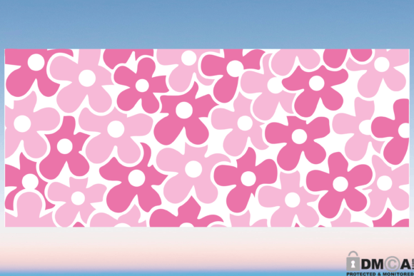 Pink Floral 16oz Libbey Glass Wrap SVG: Graphics & Print Templates