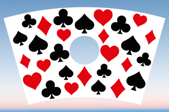 Poker Playing Cards Starbucks Cup SVG