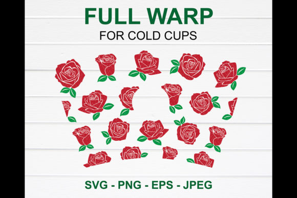 Red Rose Starbucks Cup SVG: Graphics for Crafts & Content