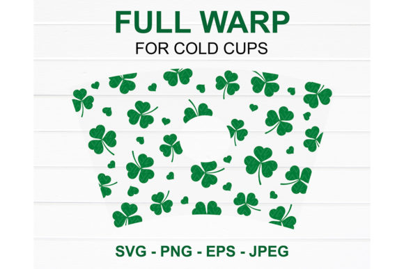 Shamrock Clover Leaf Starbucks Cup SVG: Graphics for Crafts & Content