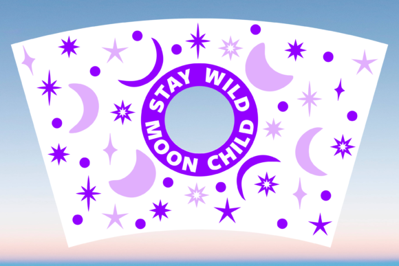Stay Wild Moon Child Starbucks Cup SVG Graphics
