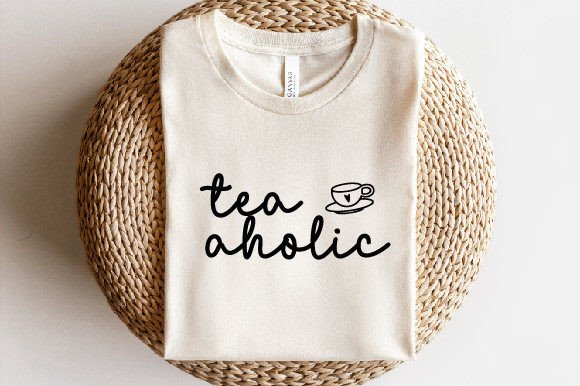 Tea Aholic SVG: Graphics for Print Templates & Branding