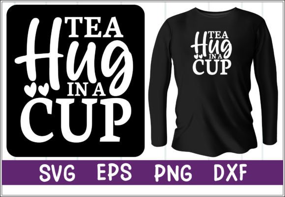 Tea Hug in a Cup SVG: Friendly Crafts Graphics for Local Branding