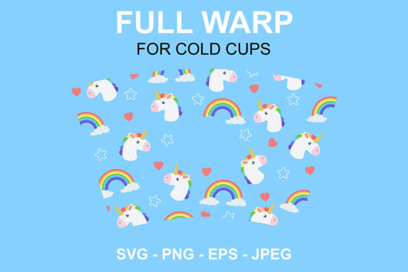 Unicorn Rainbow Starbucks Cup SVG: Graphics for Crafts & Content